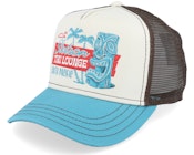 Kids Tiki Lounge White/Brown/Blue Trucker