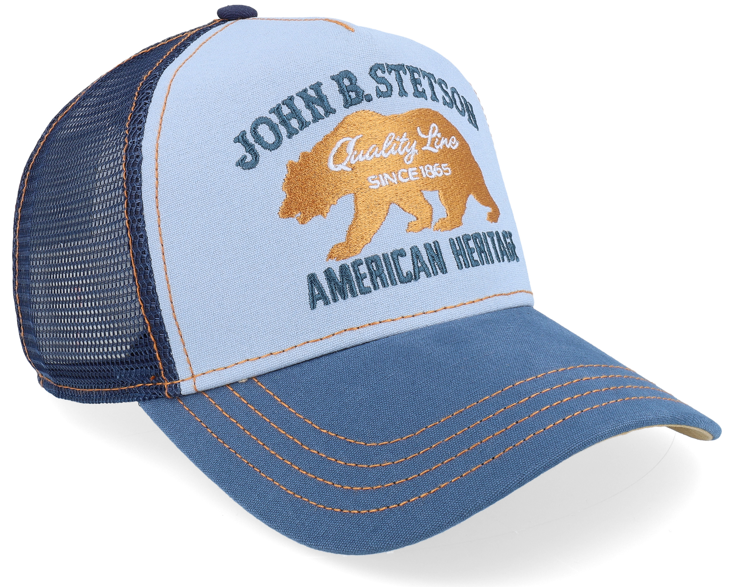 Bear Light Blue/Blue Trucker - Stetson - Hatstore.se