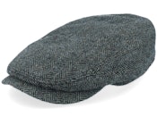 Driver Wool Herringbone Moss Green Flat Cap