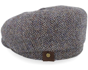 Olney Hats Harris Tweed Herringbone Newsboy Cap Grey Olney Urban