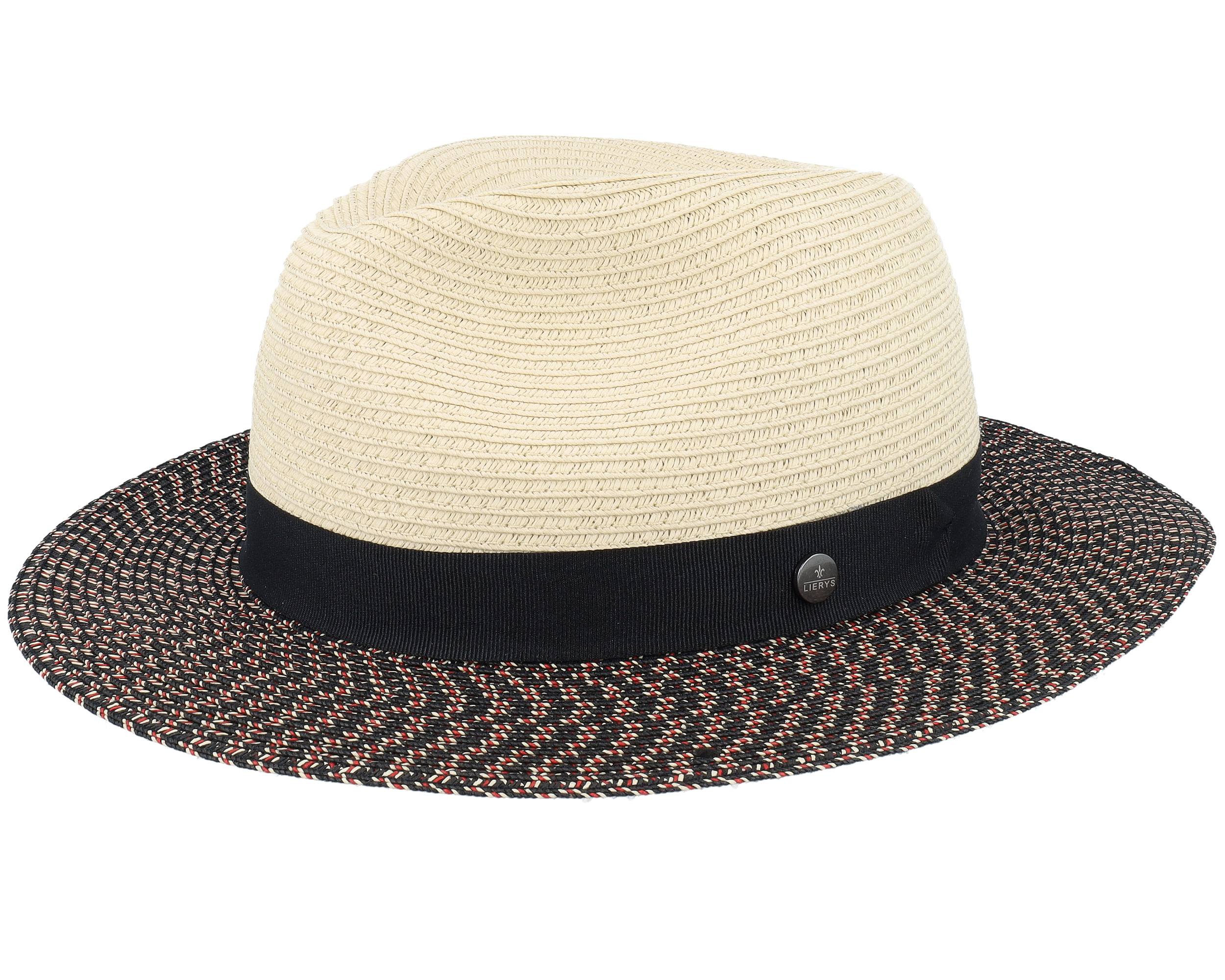 Traveller Toyo Black/Red/Natural Straw Hat