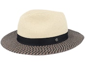 Traveller Toyo Black/Red/Natural Straw Hat