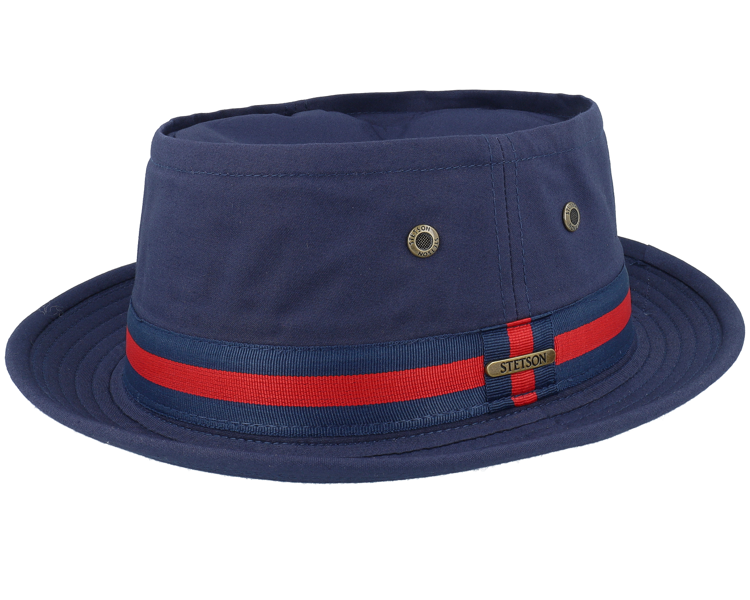 Cotton Black Pork Pie - Stetson | Hatstoreworld.com