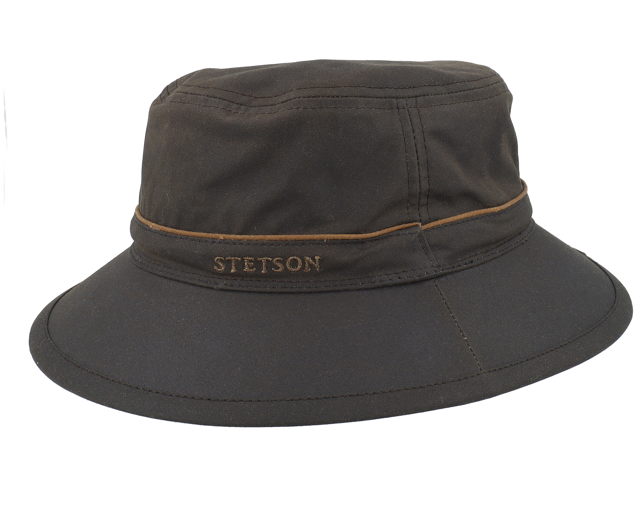 Waxed Cotton Brown Bucket | Hatstore.es
