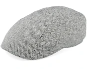 Driver Silk Black Herringbone Flat Cap