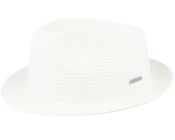 Toyo White Brown Trilby Straw Hat