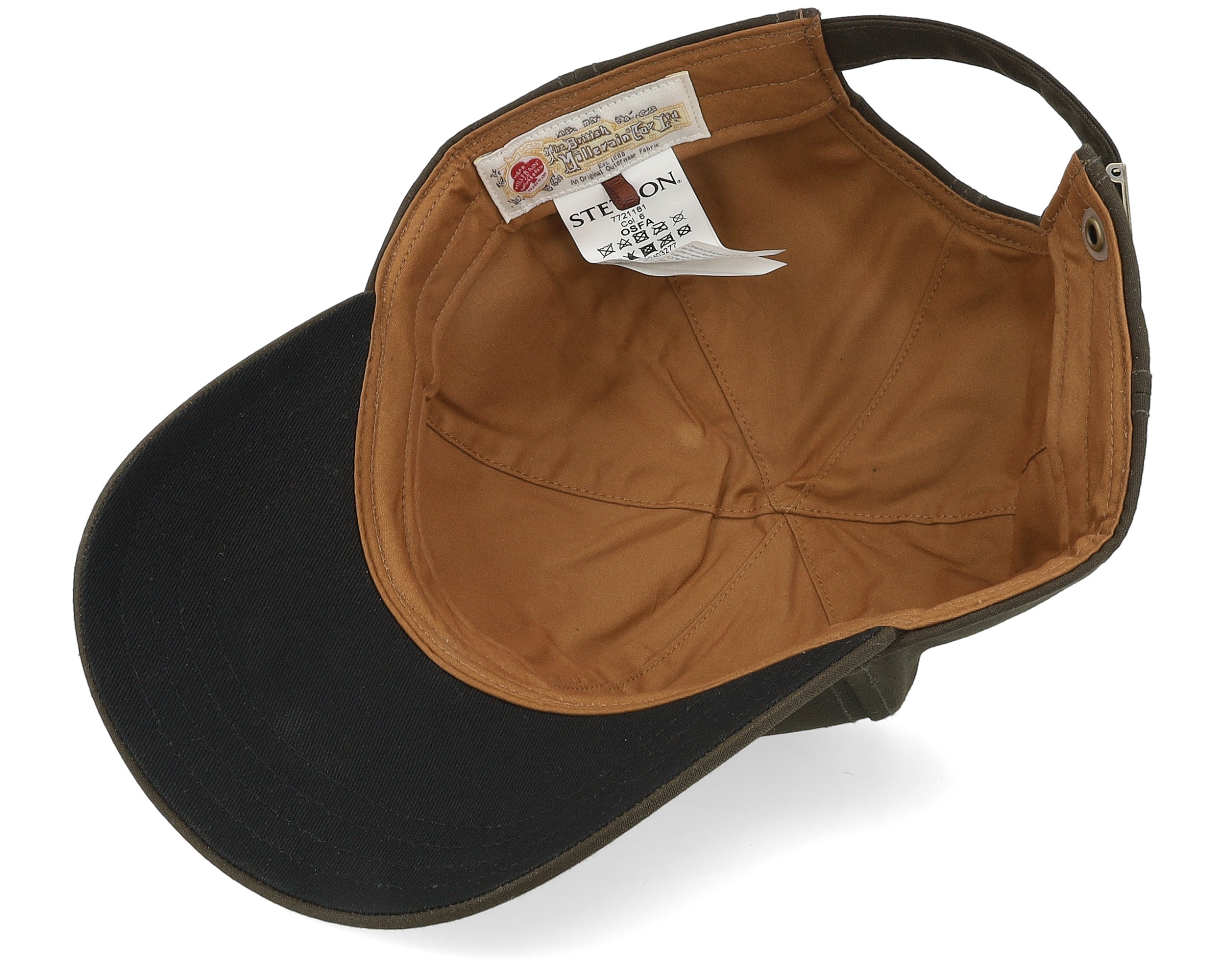 Baseball Cap Waxed Cotton Dark Chocolate Adjustable