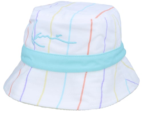 Karl Kani - White bucket Hat - Signature Reversible Niki Hat Multicolor Bucket @ Hatstore