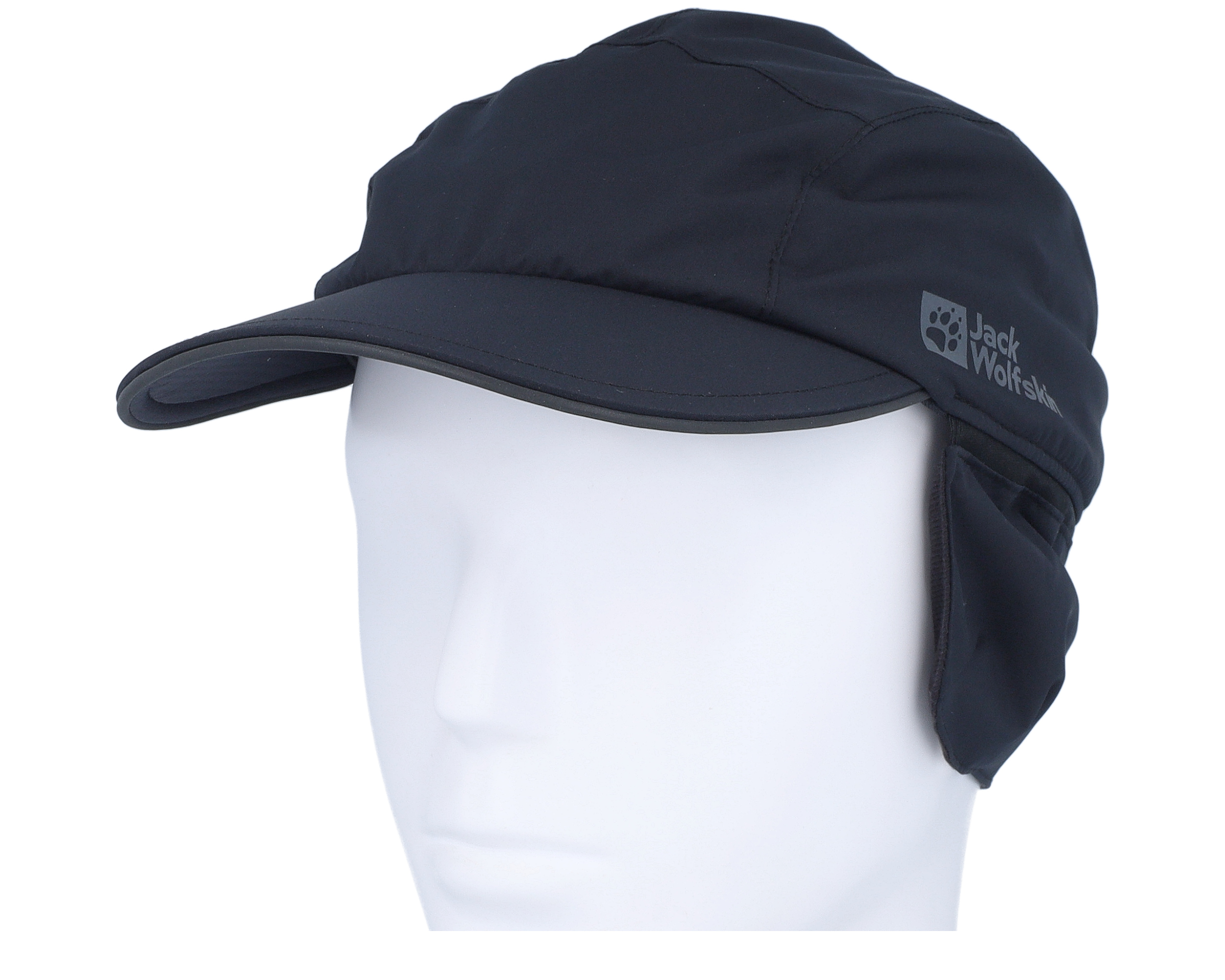 Winter Cap Black Ear Flap 5-Panel
