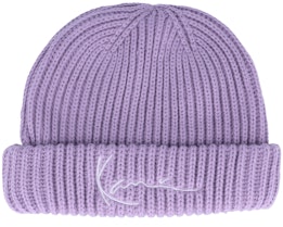 KK Signature Fisherman Purple Shortbeanie - Karl Kani