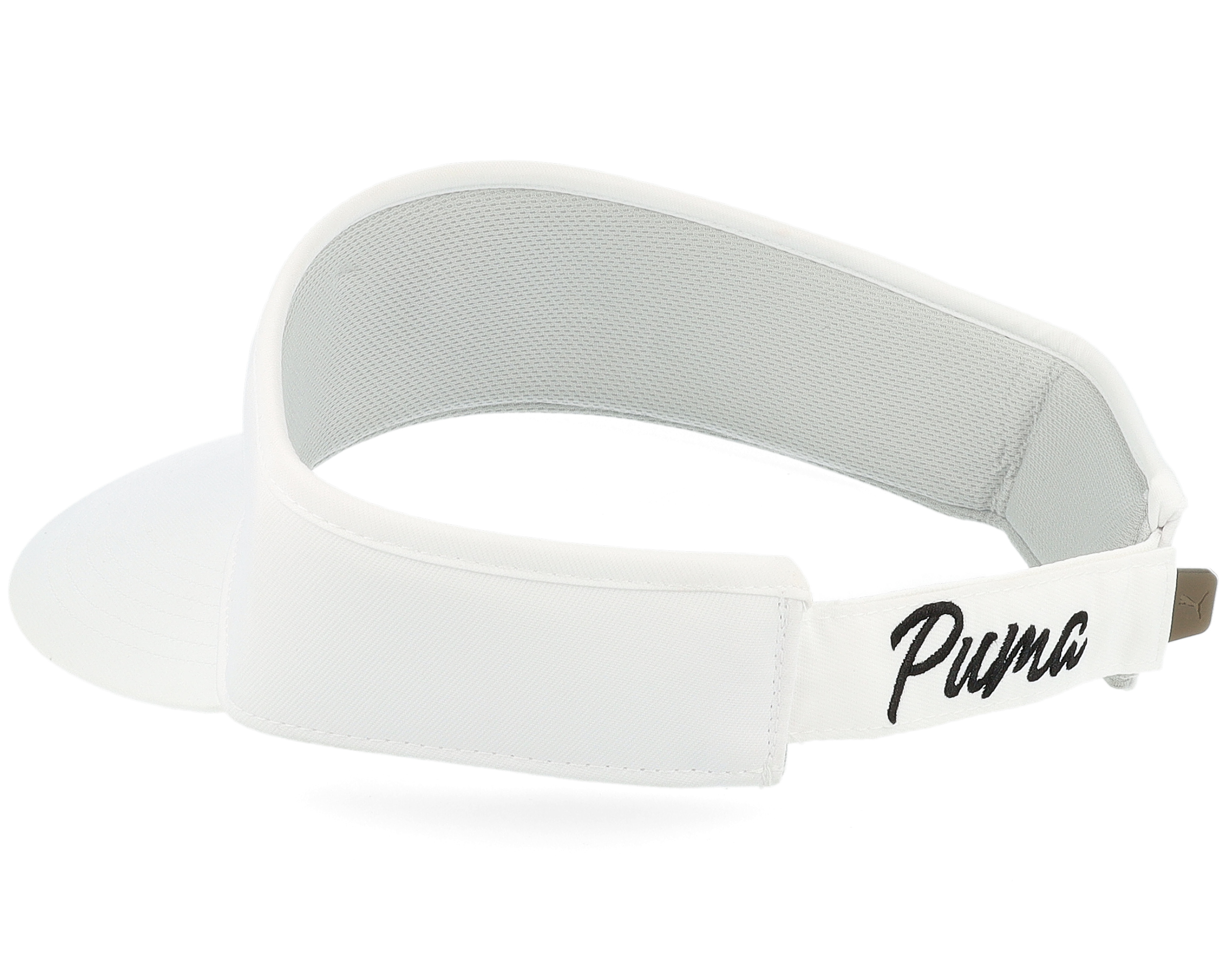 P Bright White/Black Visor | Hatstore.com.hk