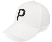 P Cap White Glow/Black Adjustable - Puma