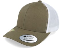 Classic Olive/White Recycled Trucker - Yupoong