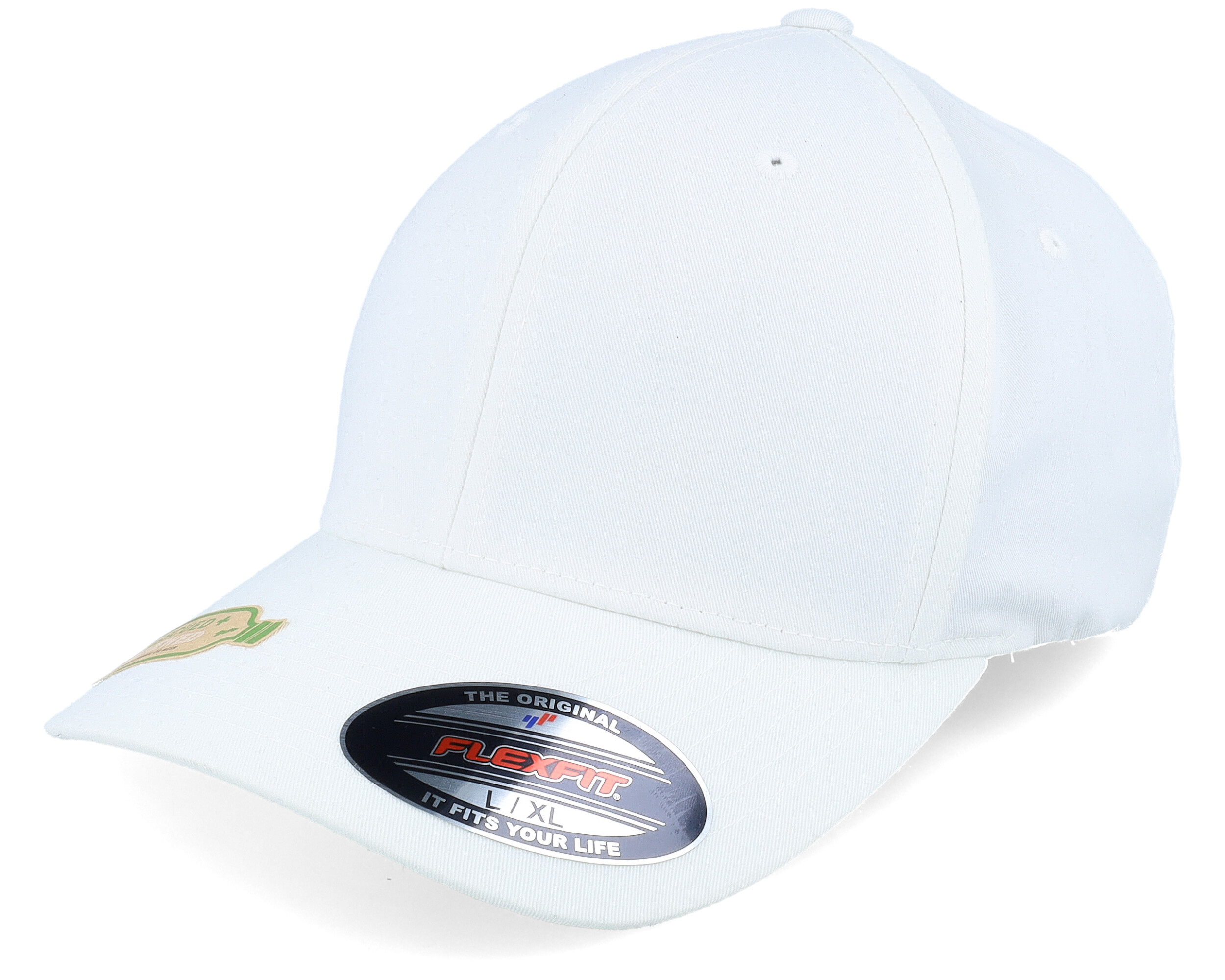 Recycled Polyester Cap White Flexfit - Flexfit cap