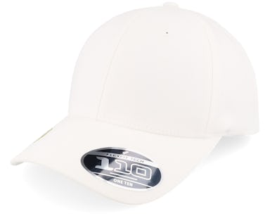 110 - Organic White Adjustable Cap Flexfit cap