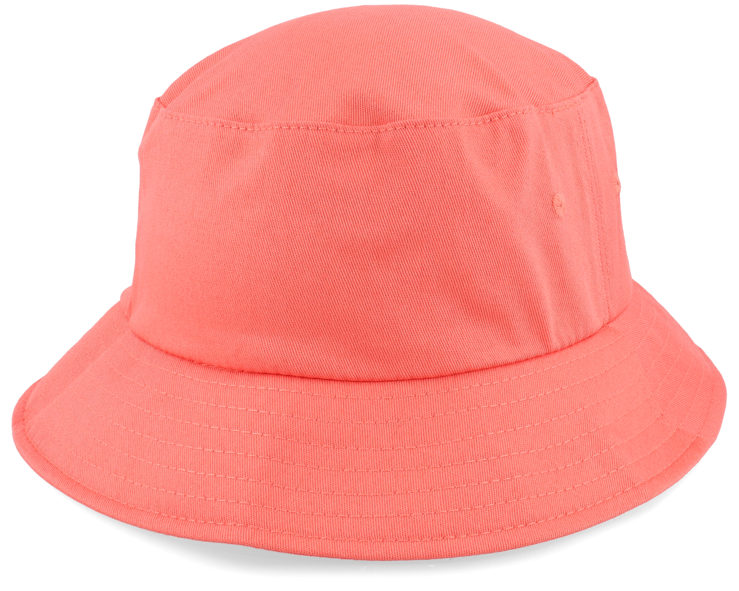 Spiced Coral Cotton Twill Bucket - Flexfit hat