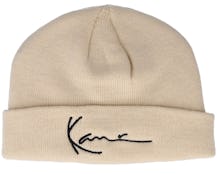 Signature Fisherman Beanie Cream Cuff - Karl Kani