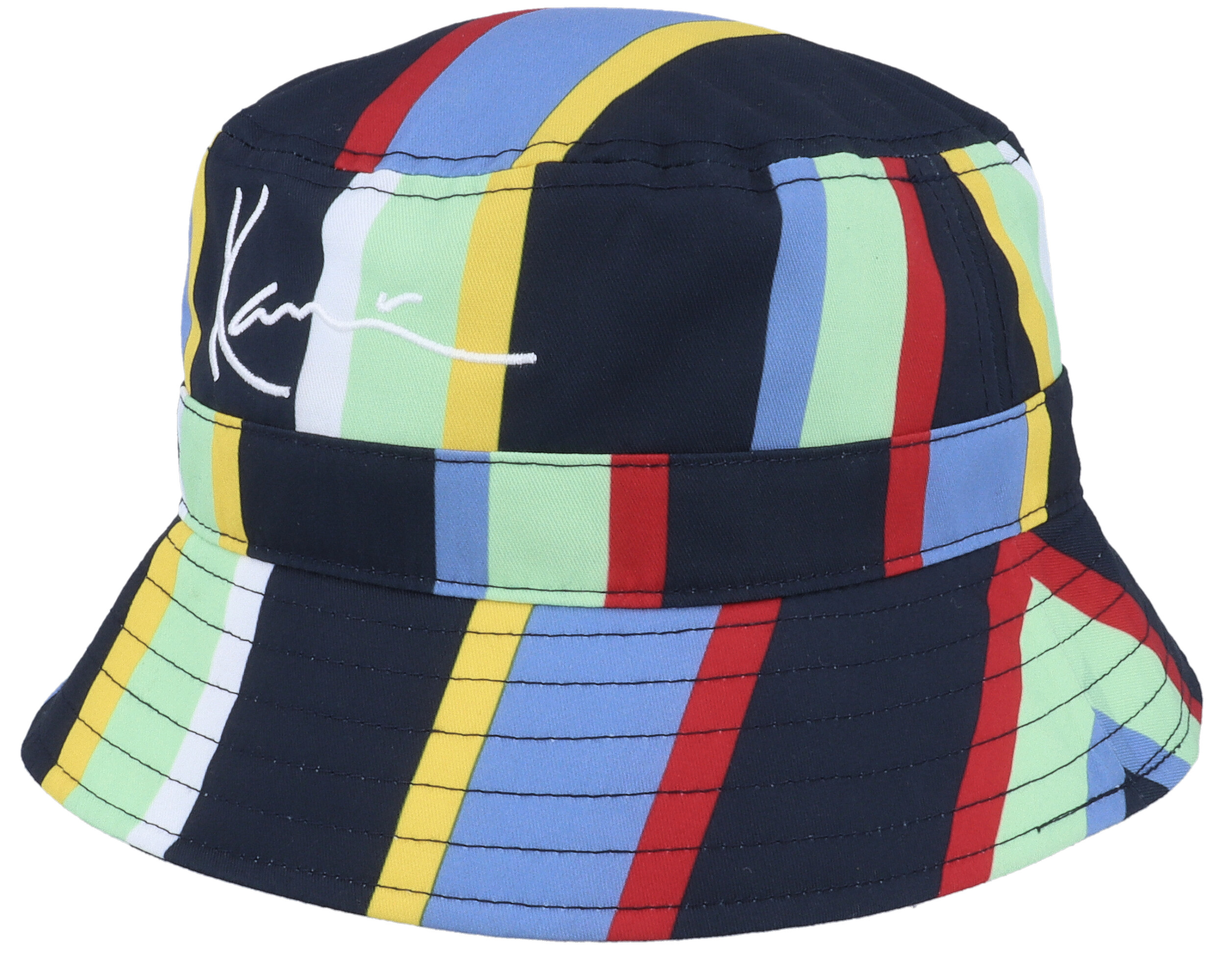 Karl Kani - White bucket Hat - Signature Reversible Niki Hat Multicolor Bucket @ Hatstore