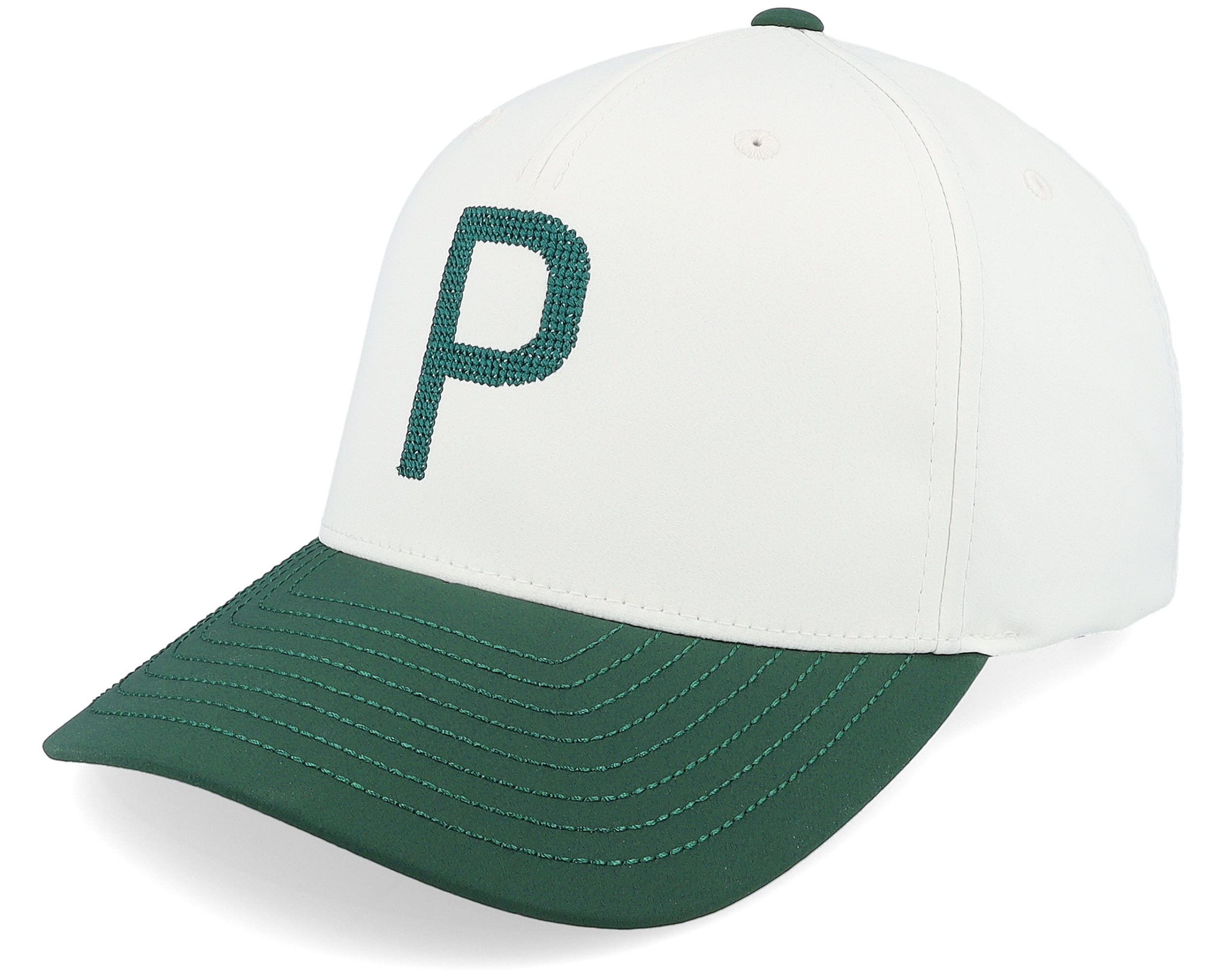 Crafted P Cap White/Green 110 Adjustable - Puma | Hatstore.de