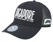F1 Logo 25 Race Special Singapore Puma Black A-Frame Trucker