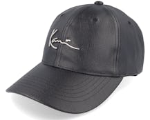 Kk Metal Signature Fake Leather Cap Black Dad cap - Karl Kani