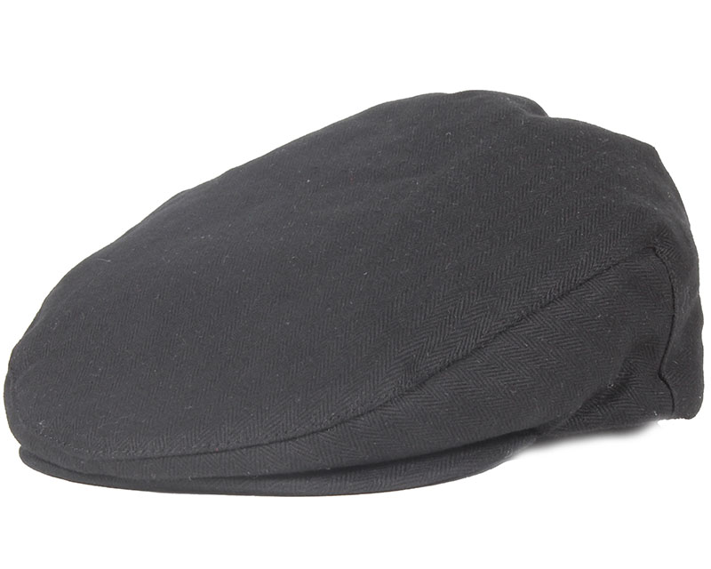 Caps UTGATT-Hooligan Black Flat Cap - Brixton