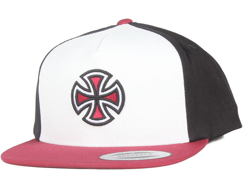 Crossbar Red/Black/White Snapback - Independent | Hatstore.co.il