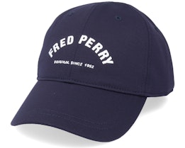 Arch Branded Tricot Carbon Blue/White Dad Cap - Fred Perry