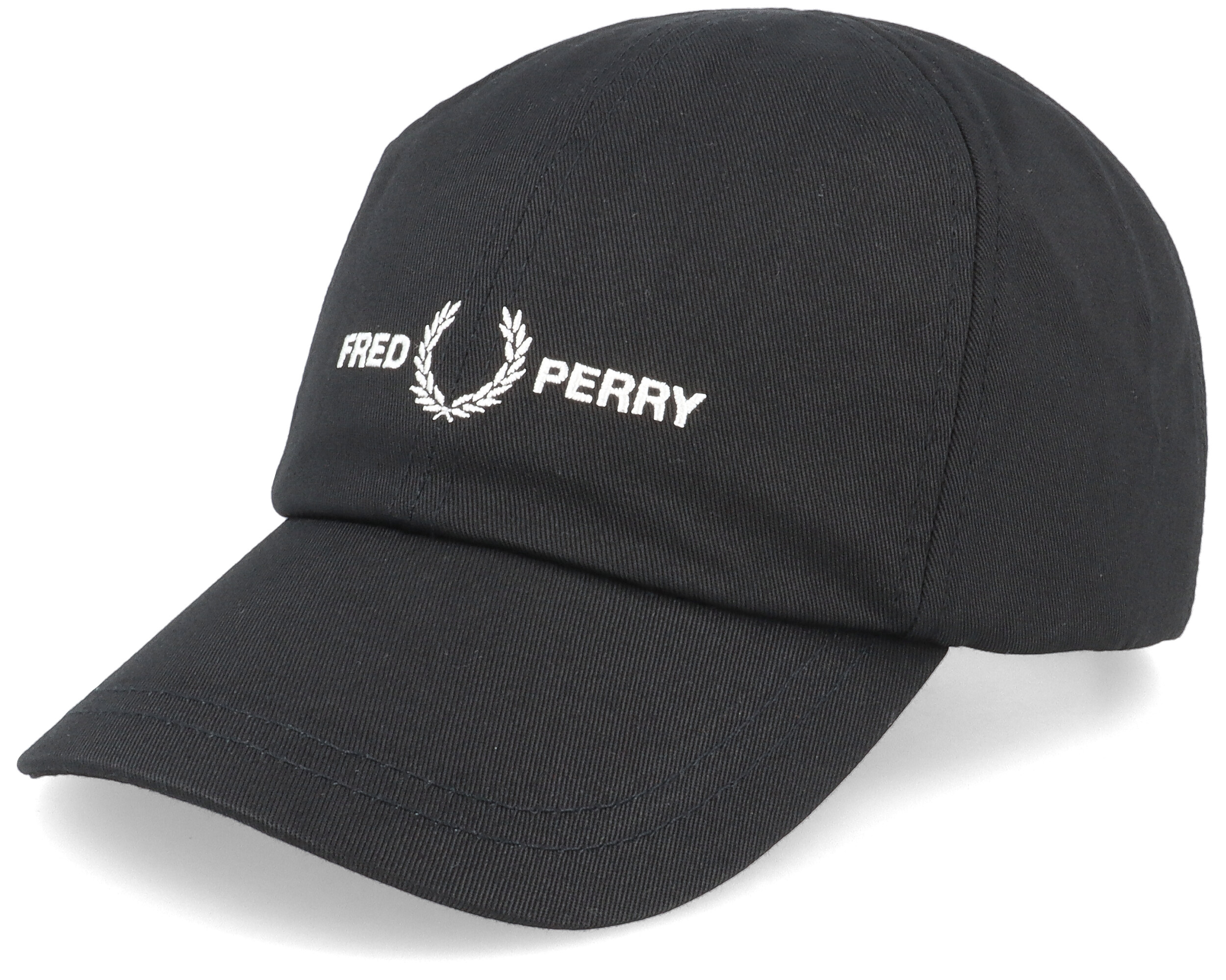 Graphic B Twill Cap Black Dad Cap - Fred Perry Cap | Hatstoreworld.com