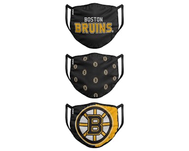 Boston Bruins 3-Pack NHL Black/Yellow Face Mask - Foco