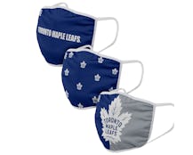 Toronto Maple Leafs 3-Pack NHL Navy Face Mask - Foco