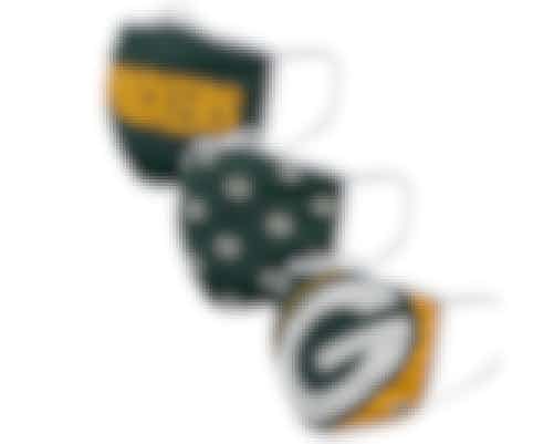 Green Bay Packers 3-Pack NFL Green/Yellow Face Mask - Foco