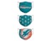 Miami Dolphins 3-Pack NFL Face Mask - Foco