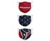 Houston Texans 3-Pack NFL Navy/Red Face Mask - Foco