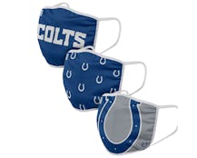 Indianapolis Colts 3-Pack NFL Blue Face Mask - Foco