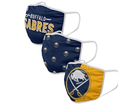 Buffalo Sabres 3-Pack NHL Navy Face Mask - Foco