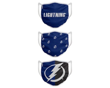 Tampa Bay Lightning 3-Pack NHL Navy Face Mask - Foco