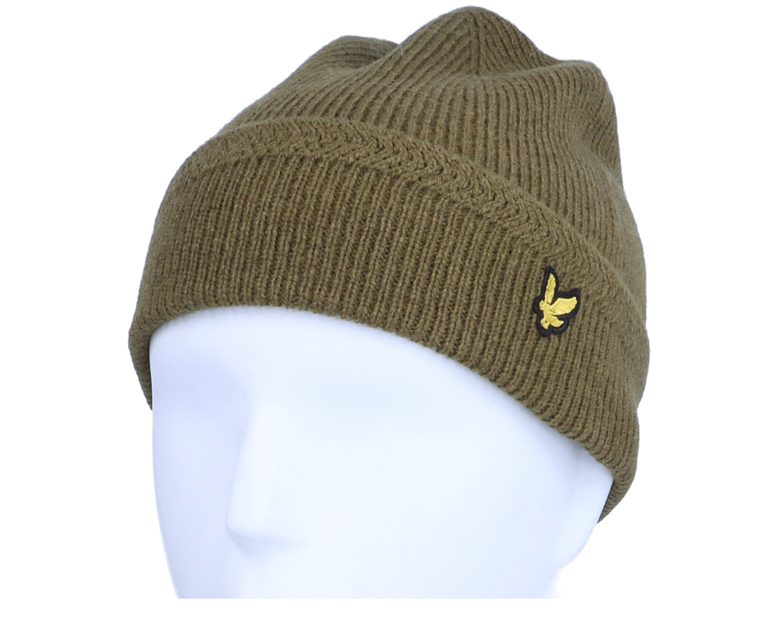 Racked Rib Beanie Olive Cuff Lyle Scott Beanie Hatstoreaustralia