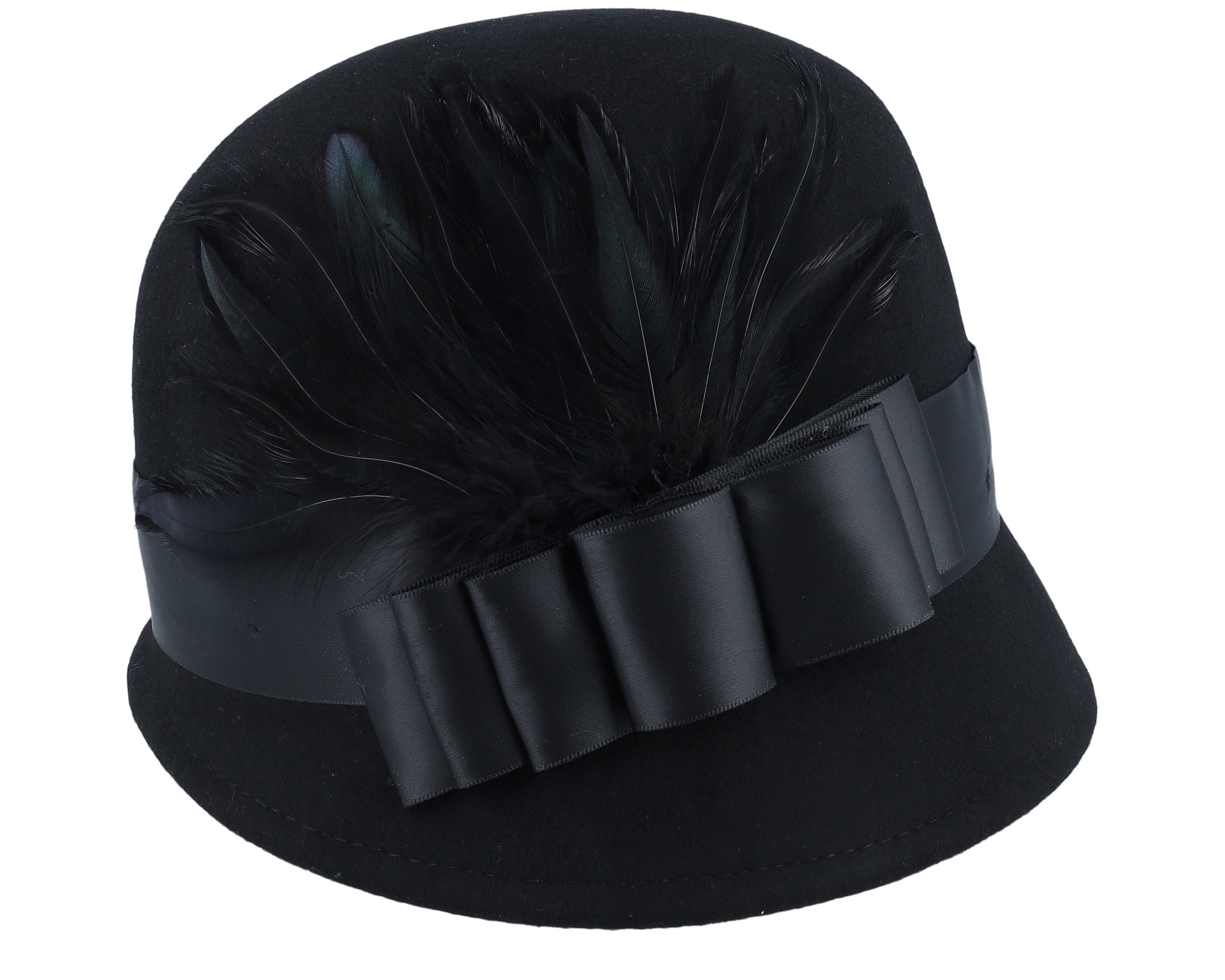 【Saint Luxure】Bow Cloche Hat Black Saint Luxure】Bow Cloche Hat Black