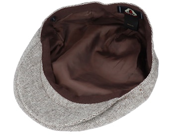 Marl Tweed Brown Flat Cap