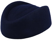 Womens Navy Blue Stewardess Pillbox Hat