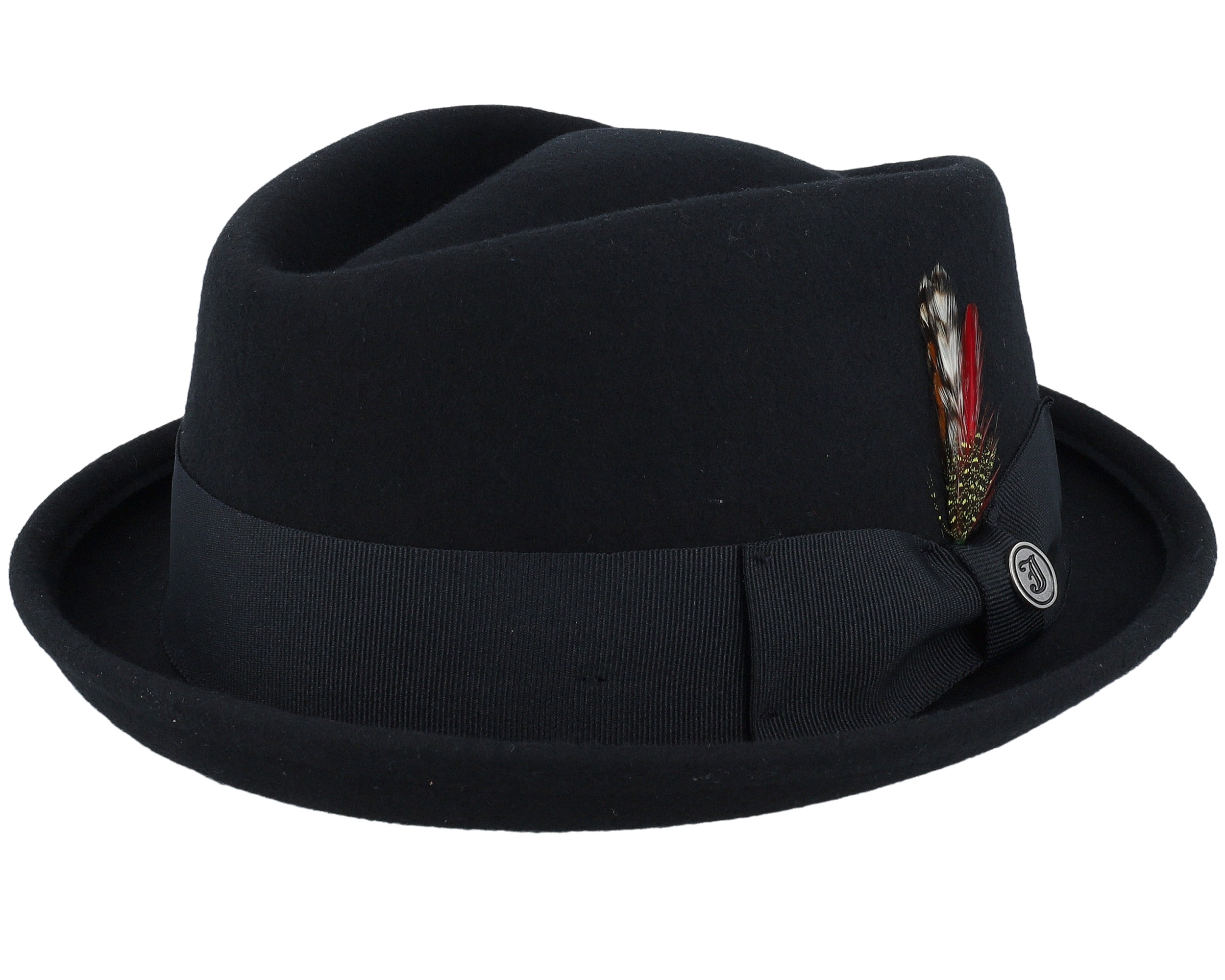 Crushable Diamond Crown Black Pork Pie - Jaxon & James hat ...