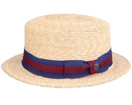 Boater Hat Natural Straw Hat - Jaxon & James