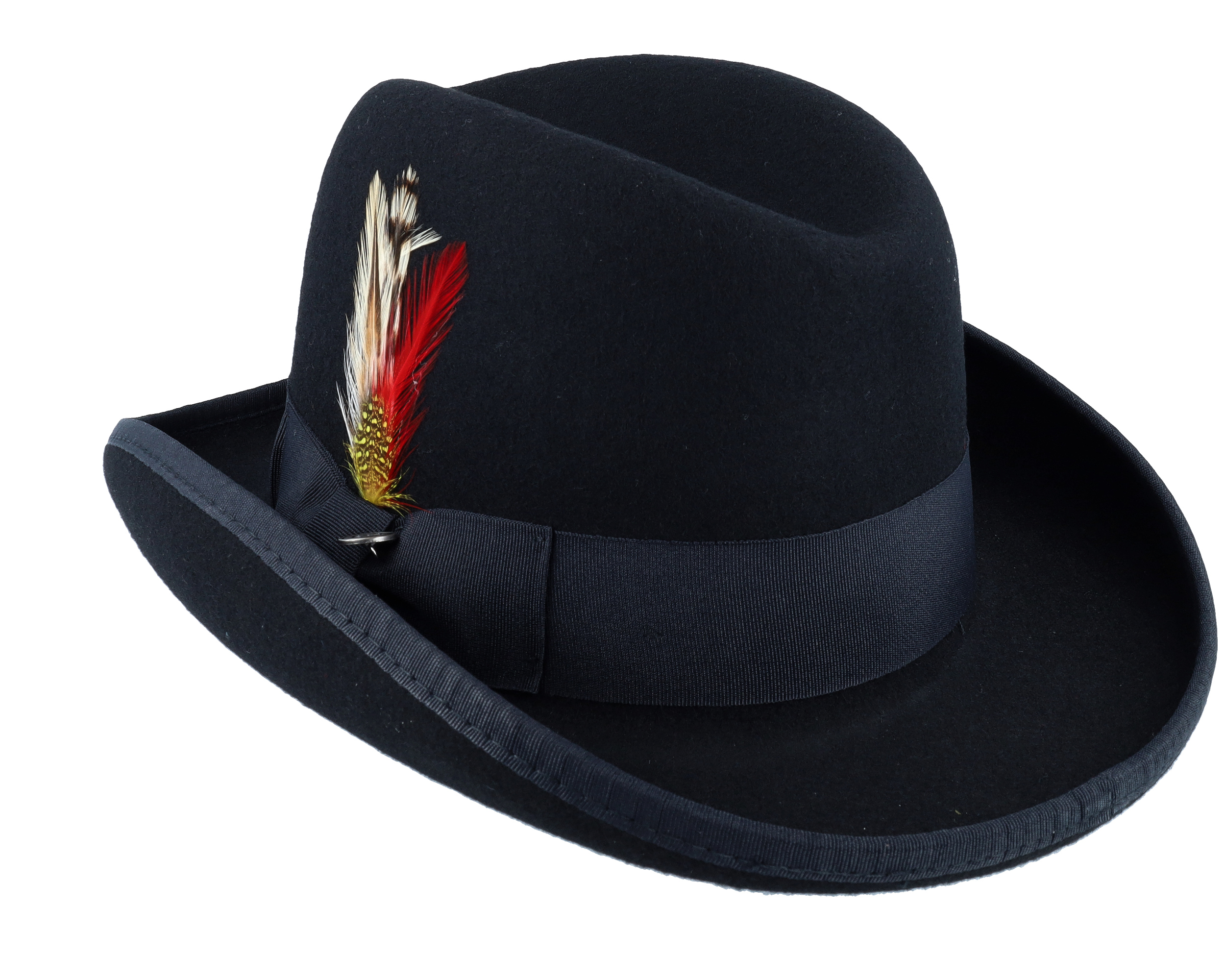 Wool Homburg Black Western | Hatstorecanada.com
