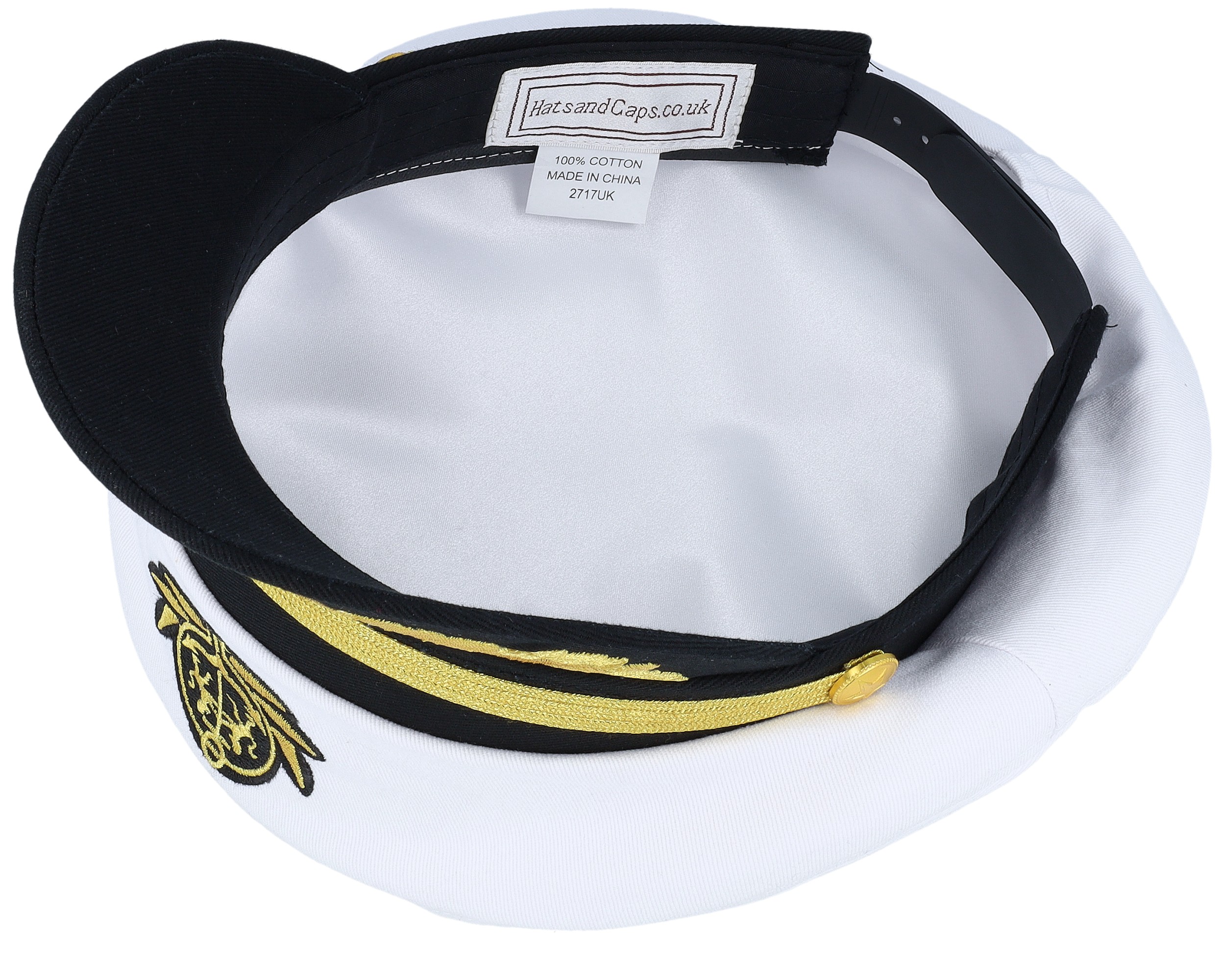 Yacht Captain's Hat White Vega Cap