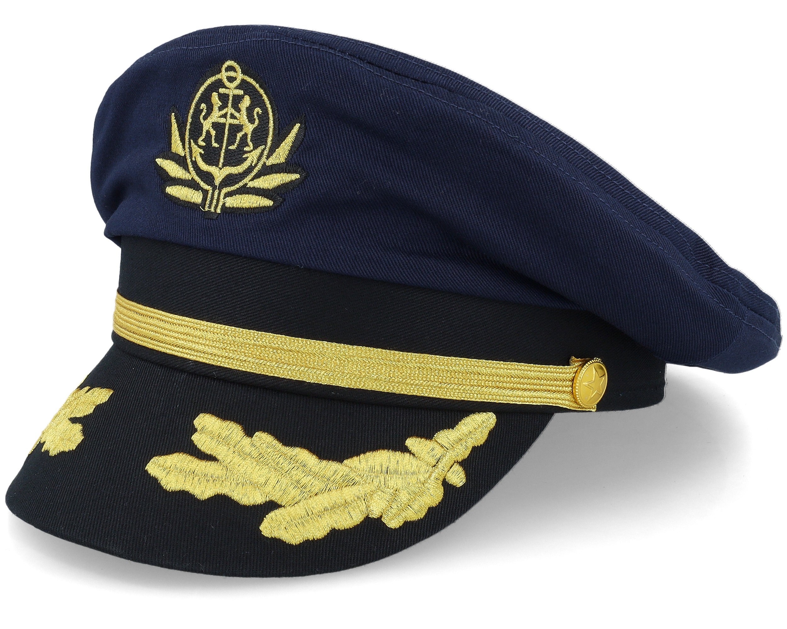 Yacht Captain's Hat Navy Vega Cap - Village Hats Cap | Hatstoreworld.com