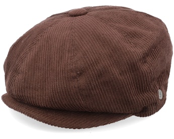Corduroy Newsboy Cap Brown Snap Cap