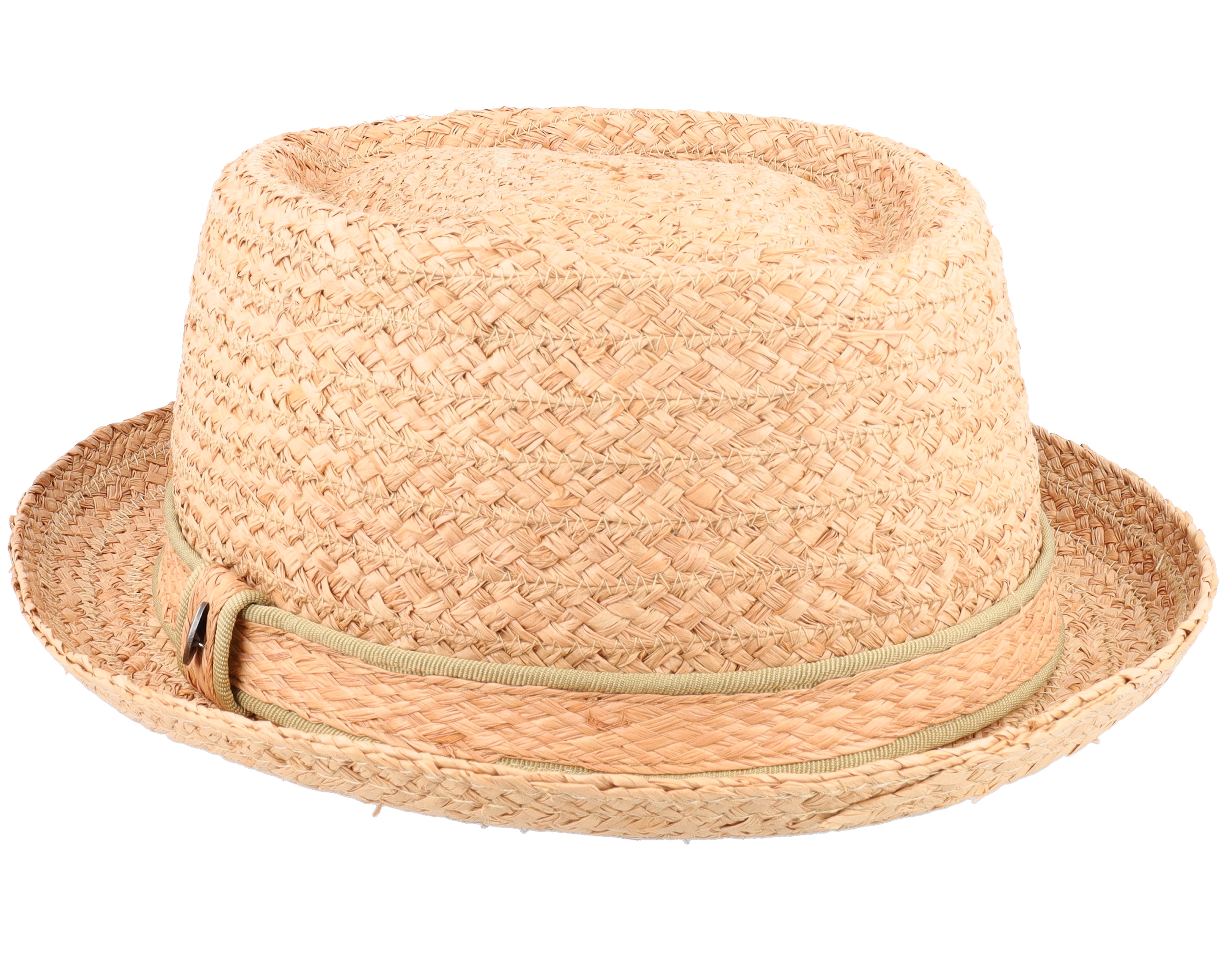 Raffia Diamond Crown Straw Pork Pie - Jaxon & James