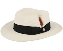 Summer C-crown Fedora White Straw Hat - Jaxon & James