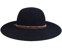 Vintage Wool Floppy Black Sun Hat - Sur la tête